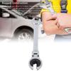 Flex Head Ratchet Combination Wrench 12mm Flare Nut Flex Gear Wrench Flexible Head Gear Wrench for Fuel, Brake, Air Conditioning Pipe Nuts 72 Teeth Op