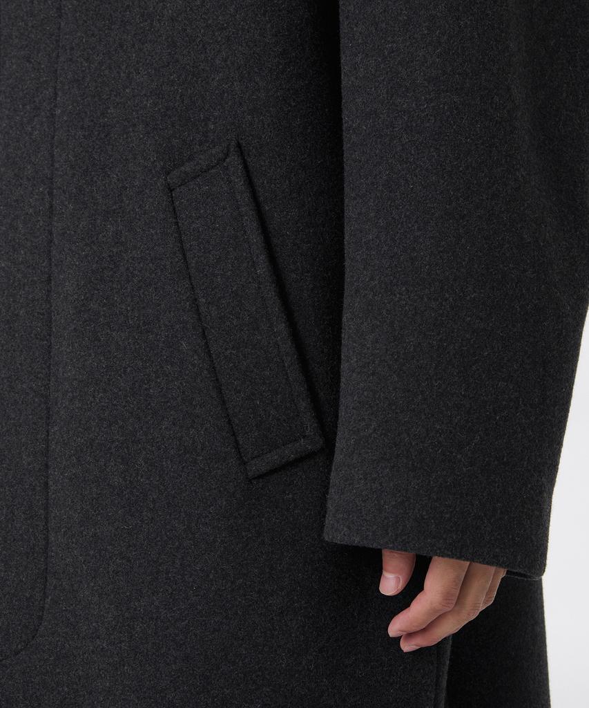 Musinsa Standard Wool Blend Maxi Balmacaan Robe Coat [Charcoal Grey]