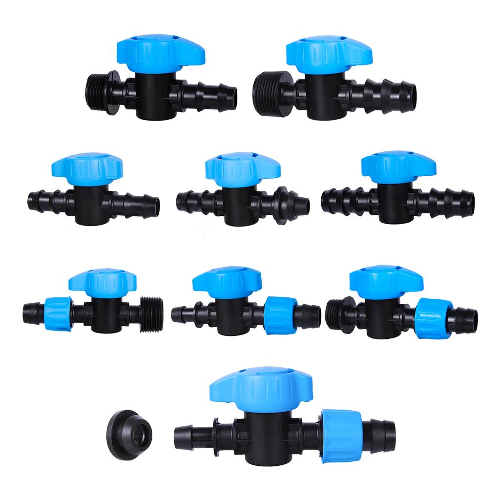 Drip Irrigation Barbed Bypass Valve Drip Line Shut Off Valve Drip System Water Diverting Valve For Agriculture Orchard Greenhous