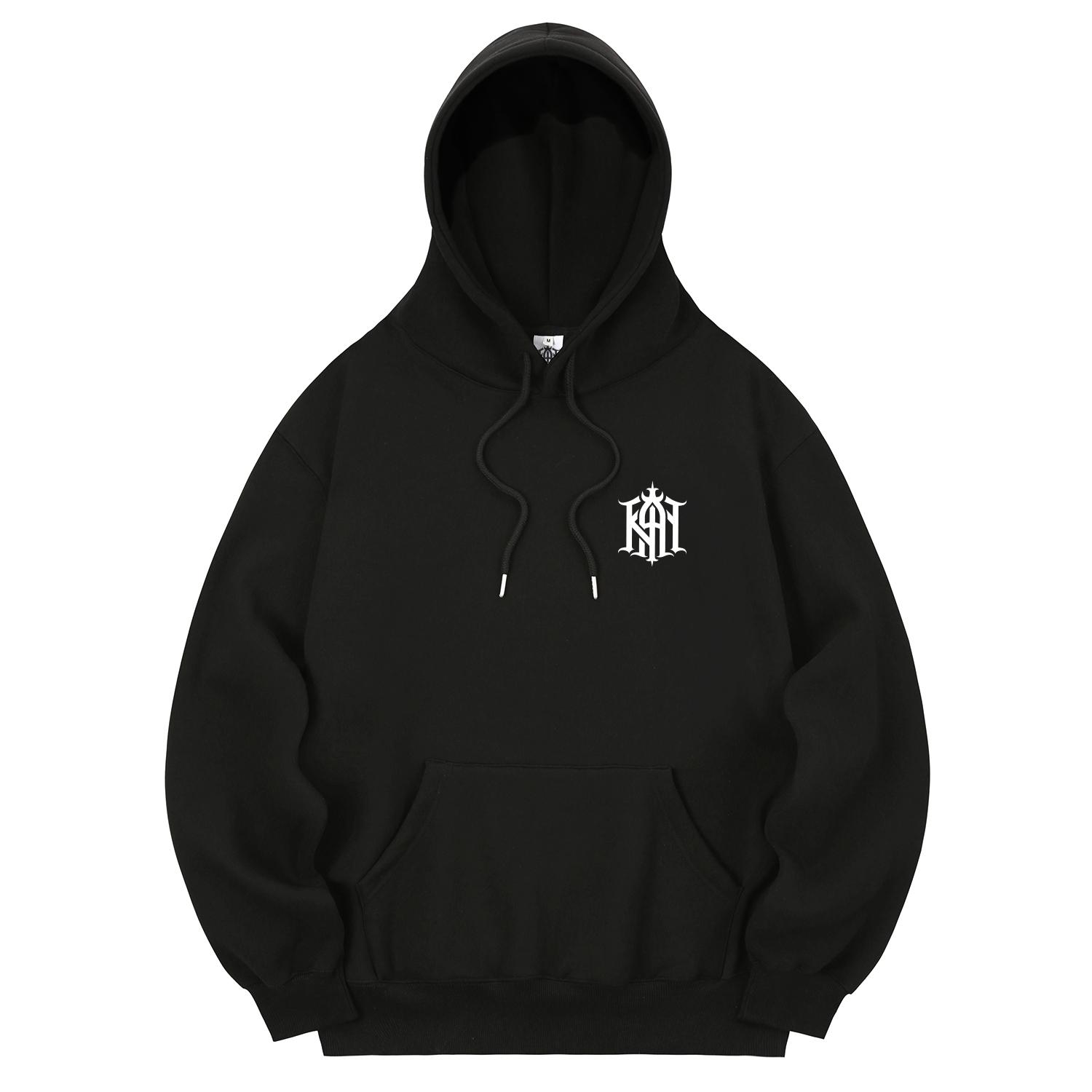 Khan 6312 Khb0001 Khan Symbol Fleece-Lined Hoodie - Black L