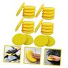 Healifty 24pcs Car Wash Sponge Yellow Sponge Pad Car Wash Tool Car Polishing Sponge