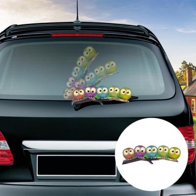 Owls Stickers Waving Wiper Decals Window Wiper Stickers Rear Windshield Stickers Car Stickers