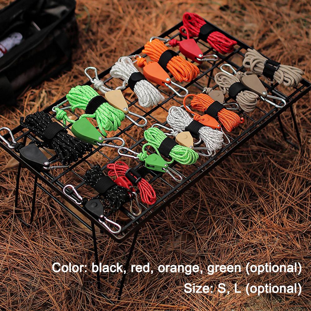 Outdoor Camping Thicken Pulley Rope Adjustable Tent Canopy Rope Lifting Pulley Hook Tent Canopy