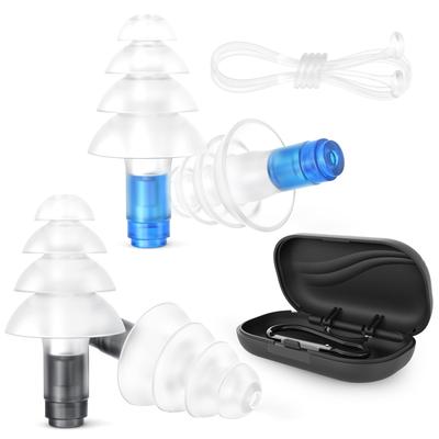 Airplane Adjustable Pressure Prevent Hearing Reduce for with Carrying and Japanese Q49 Black and Blue Earplugs, Adjustment, Damage, Stress,