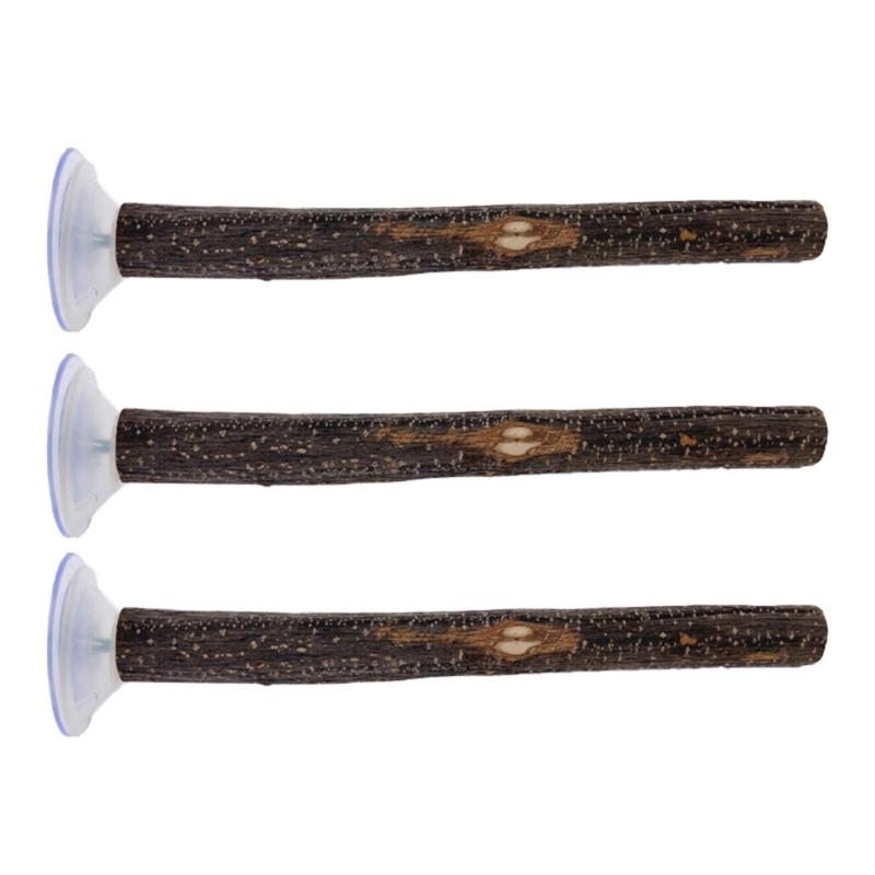 3lots Suction Cup Bird Toy Perches Stand Climbing Playing Parrots Perches Toy for Parakeets and Medium Birds