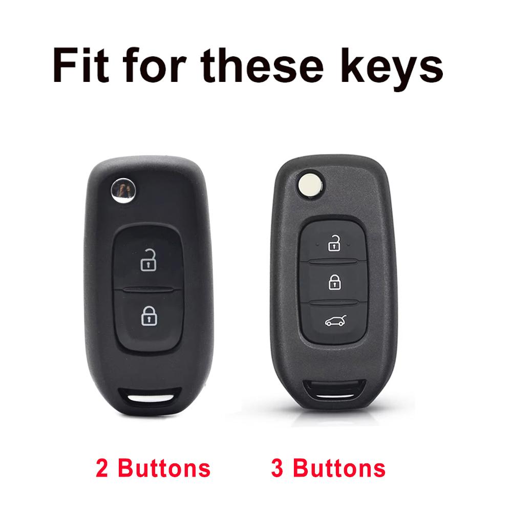 Tpu Auto Shell Fob Holder Car Flip Key Case Cover Bag For Renault Sandero Stepway Logan Clio 5 Arkana Kwid Kadjar Captur Megane