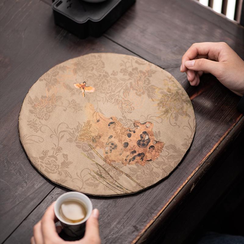 Double-sided Xiangyun Yarn Zen Tea Tablecloth - Retro Style for Coffee Tables