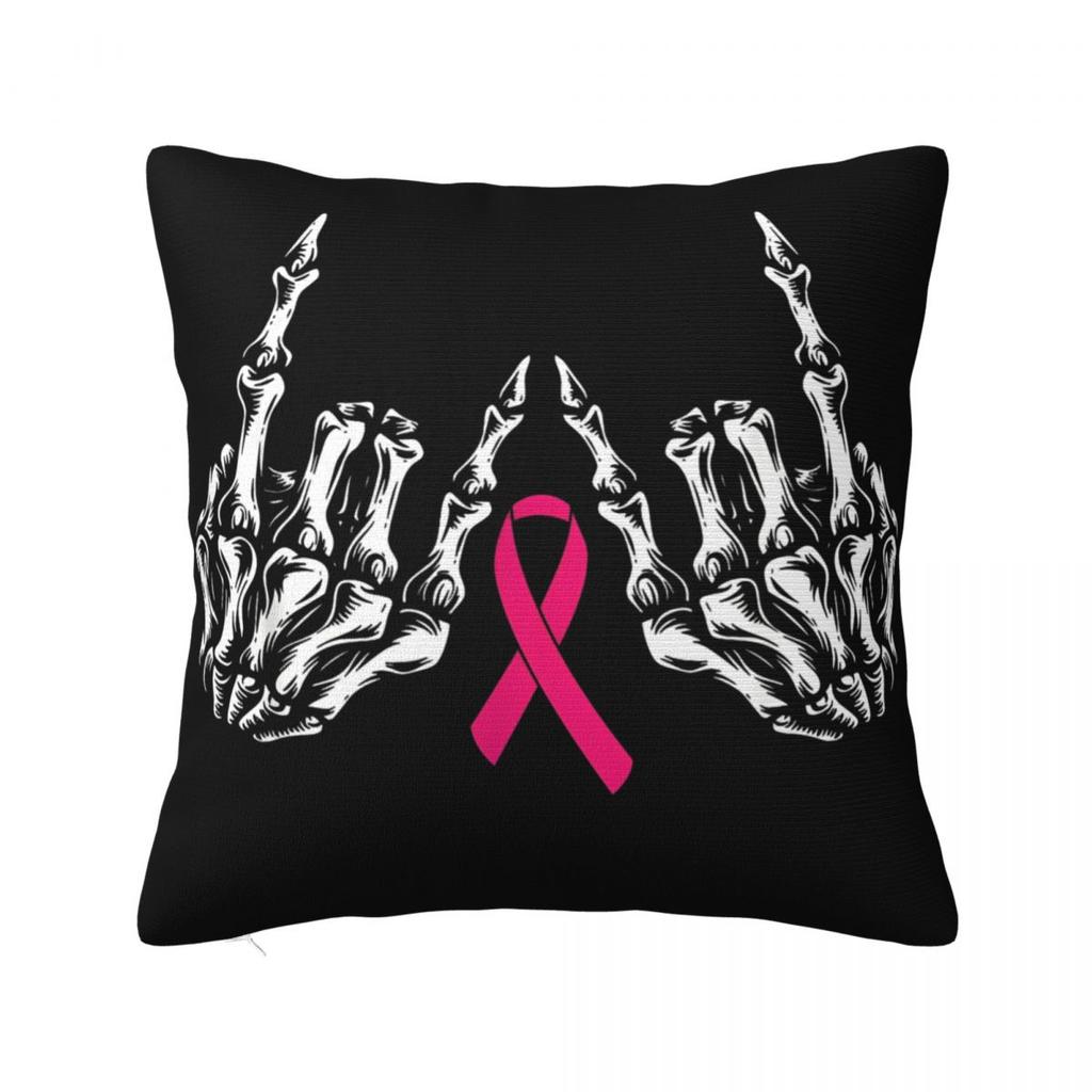 In This Family Nobody Fights Alone Breast Cancer Awareness Square Pillow Case Polyester Decorative Pillow Fashion Cushion Covers