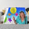 Danny Go Cartoon Music Education Coral Fleece Plush Throw Blankets Guitar Blanket Lightweight Thin Bed Plush Quilt Breathable