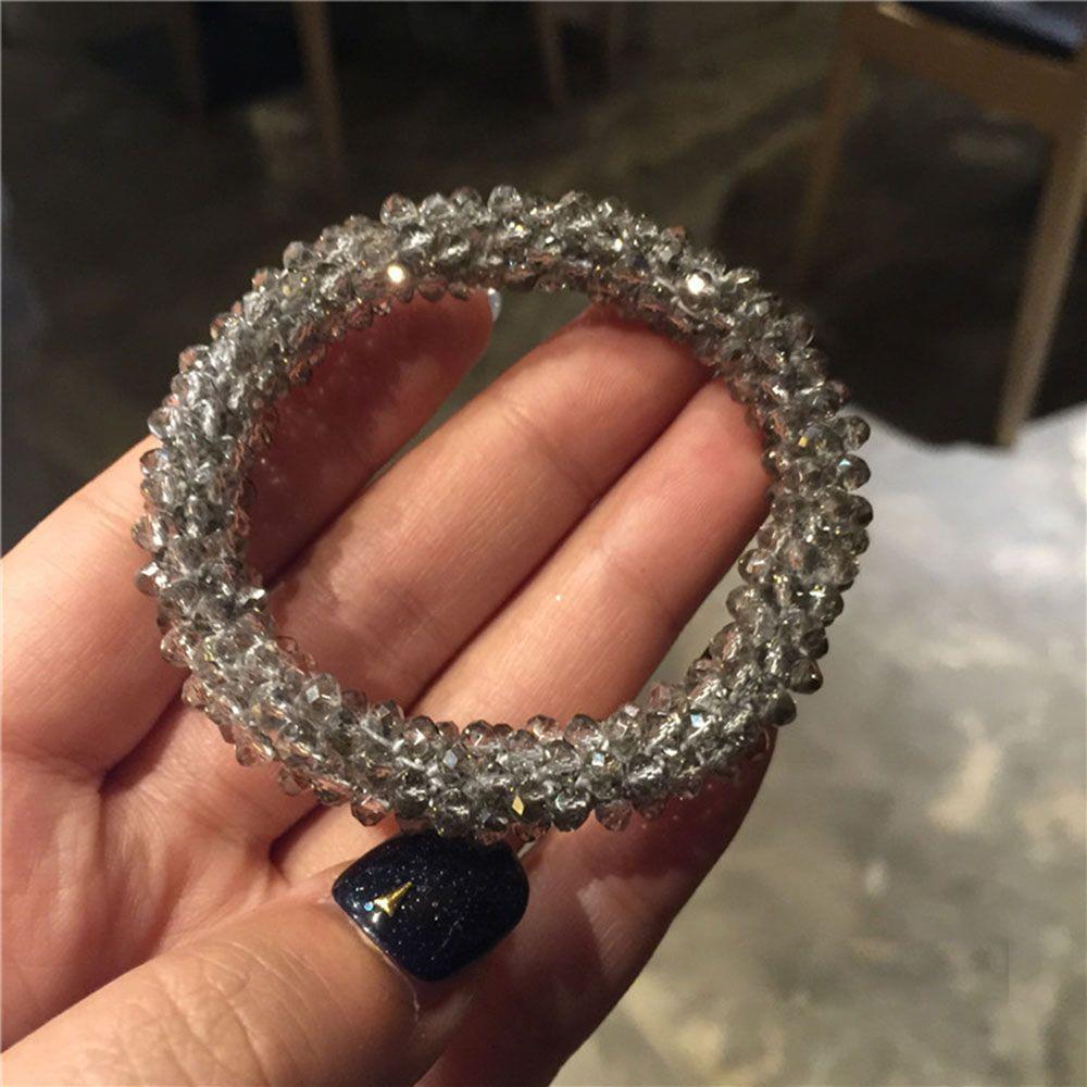 Accessories Sweet Student Ladies for Women Crystal Hair Rope Hair Ties Ponytail Holder Rubber Band