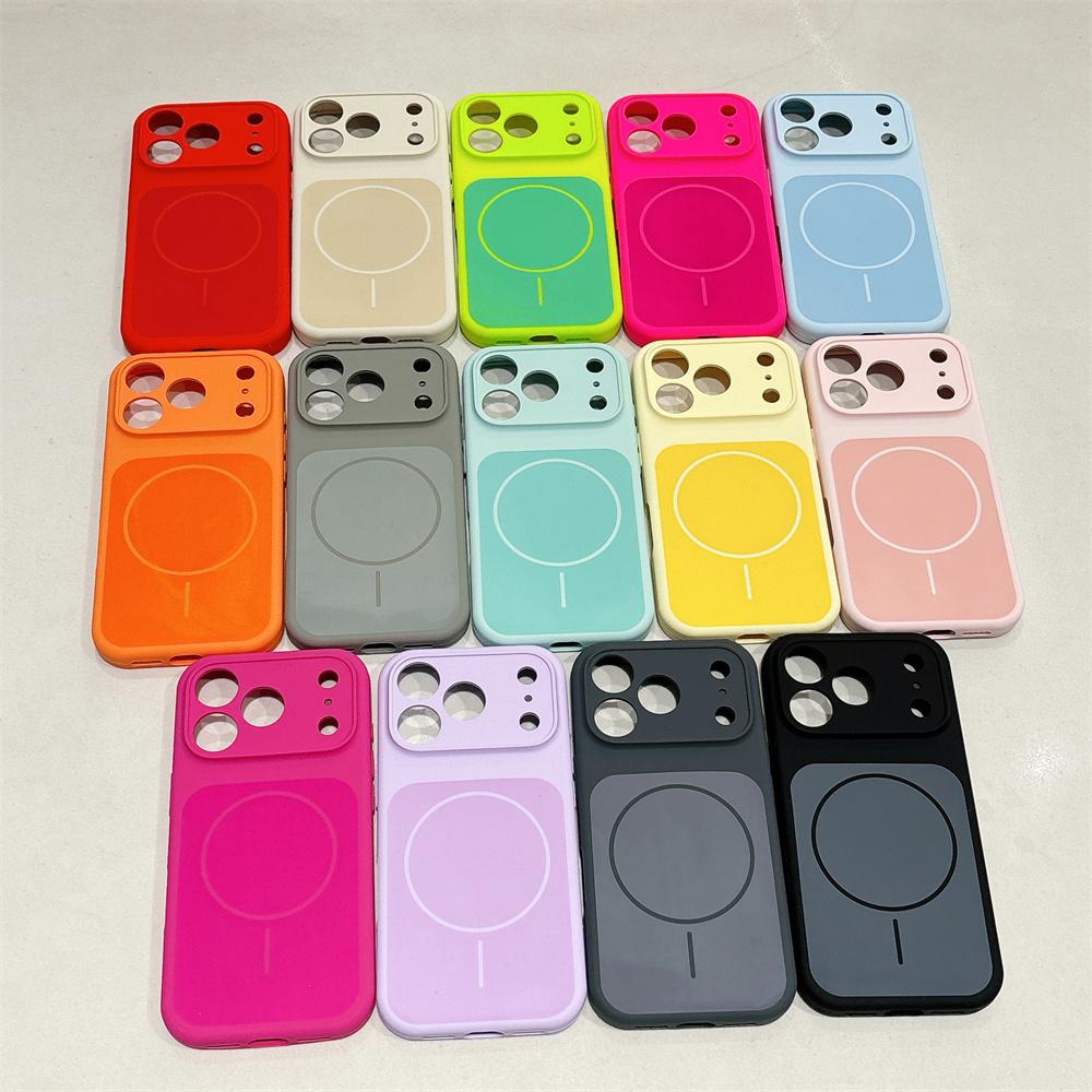 Liquid Soft Silicone Wireless Charging Magnetic For Magsafe Cases For Apple iPhone 17 16 15 14 Plus 13 Pro Max Shockproof Cover
