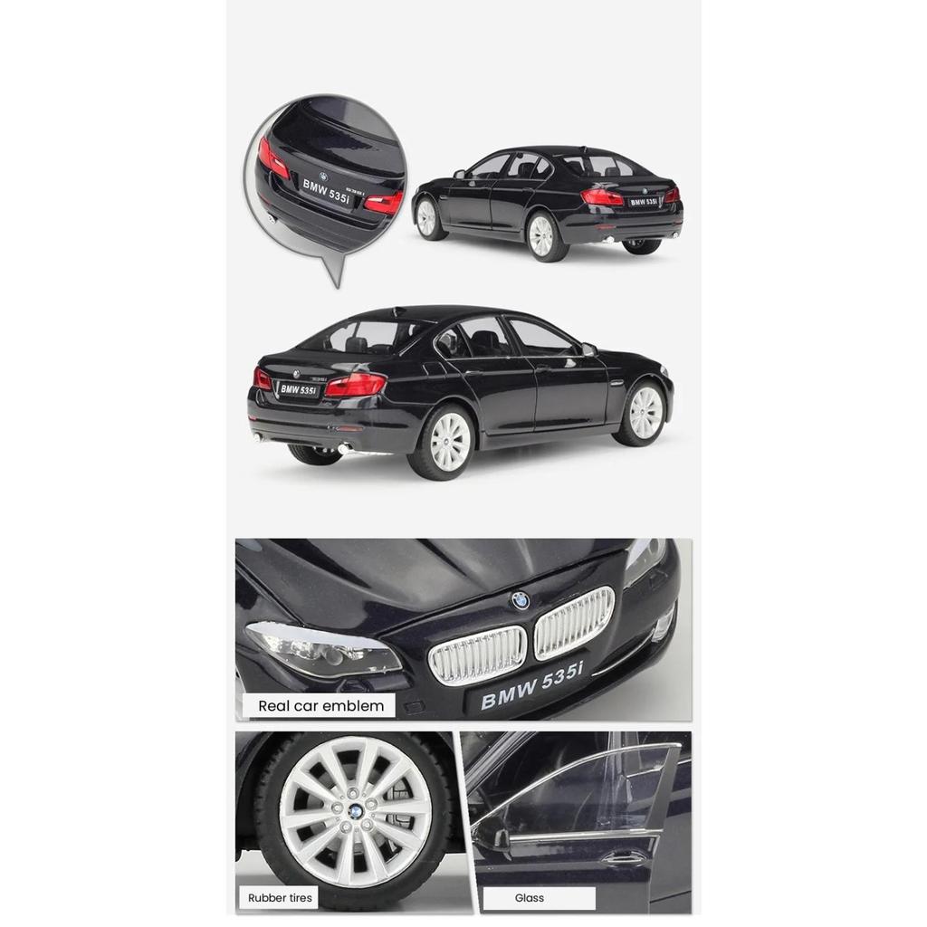 WELLY 1/24 BMW 535i Alloy Scale Car Model Diecast Metal Static Miniautre Model Car Collection Children Toy Car Vehicles Gifts