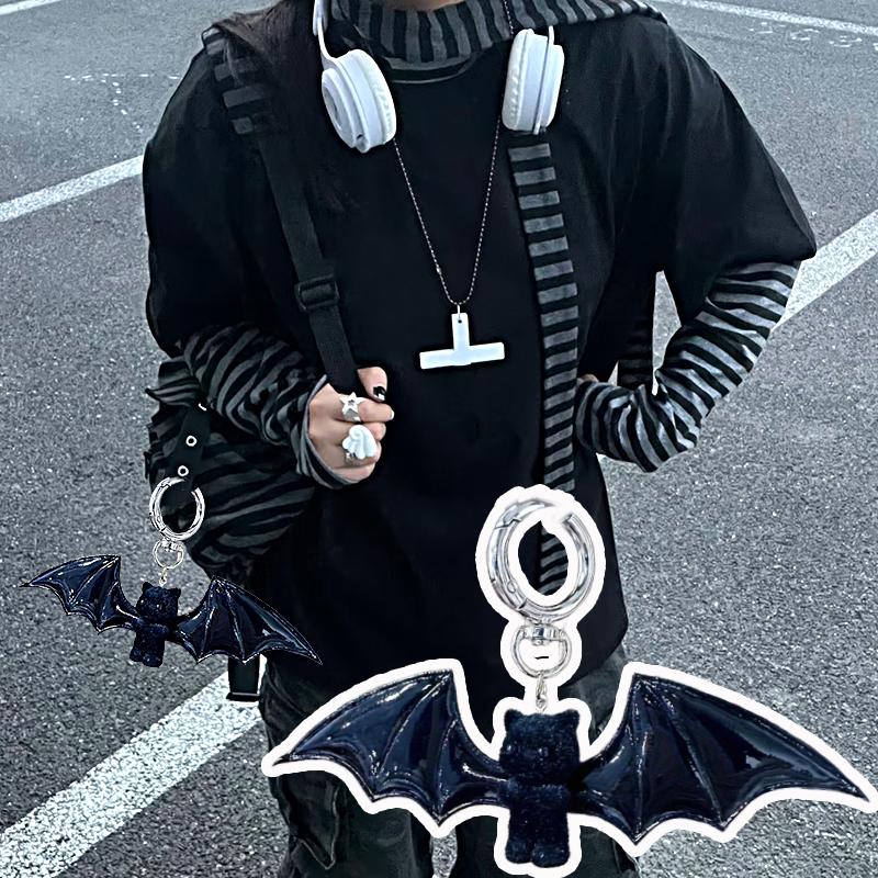 

Halloween Cat Shapes Halloween Accessories Bag Pendants Fashion Accessories Halloween Gifts Gothic Style Keychains Y2K 13.4x7.5cm чорний