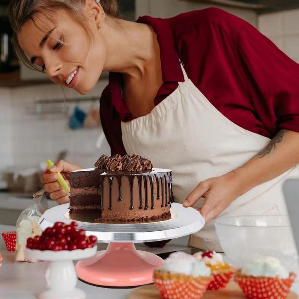 Aluminium Zink Zinklegierung Kuchen Dekorier Drehteller Rutschfester Drehbarer Kuchenständer Backwerkzeuge