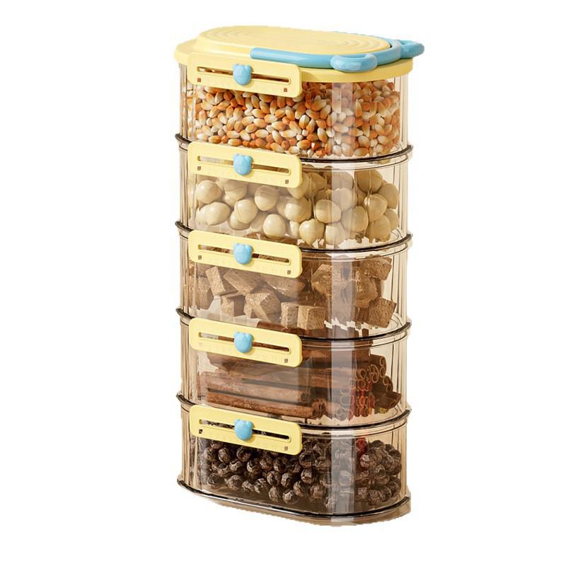 Stackable Kitchen Spice Storage Jar - Sealed Food-Grade Container for Fresh-Keeping Seasonings, Dried Chili, and Sichuan Pepper.