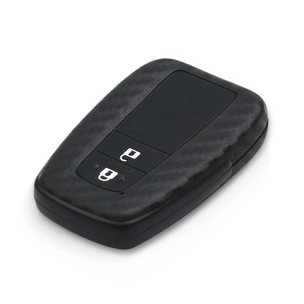 KEYYOU 2 Button Silicone Car Key Case For Toyota CHR C-HR 2017 2018 Prius Car Styling Remote Fob Cover