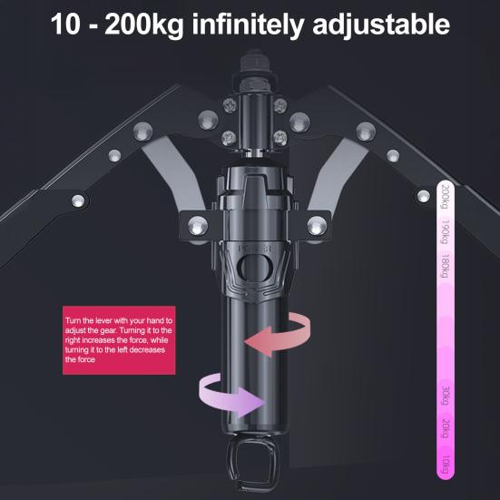 Twister Armtrainer Verstellbar 22-440lbs Hydraulische Kraft Heim Brustexpander Schultermuskeltraining Fitnessgerät für Oberkörperkraft