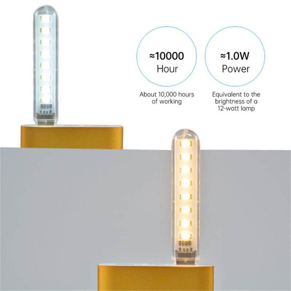 Mini přenosná USB LED knižní lampa DC5V ultra jasná čtecí knižní stolní lampa 3LED 8LED světla pro power banku PC notebook notebook