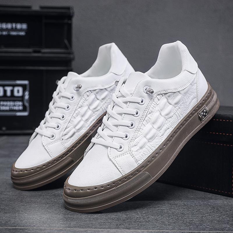 Spring and Summer New Men's Shoes Men's Casual Board Shoes PU Leather Low-top Sports Running Shoes