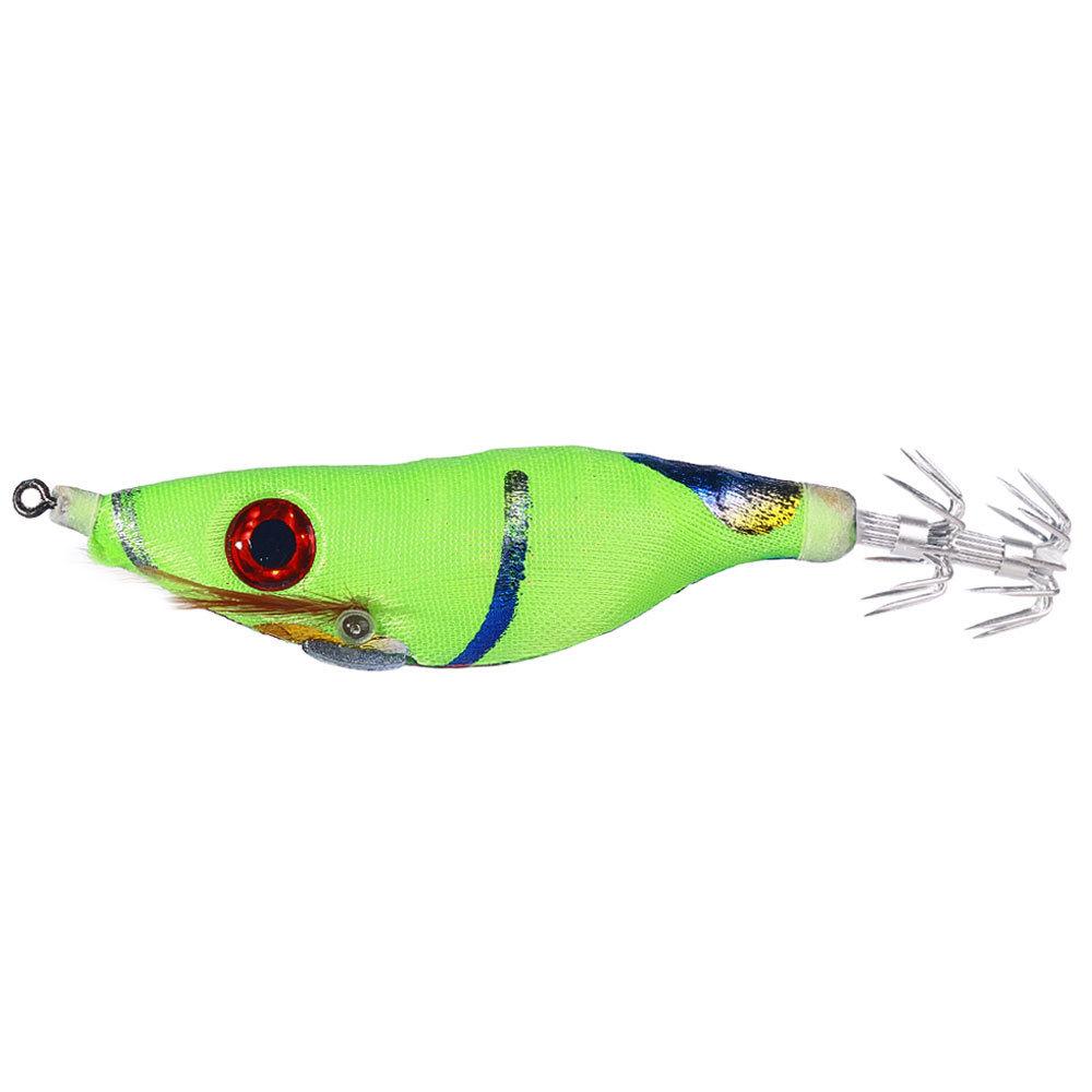 

10CMLuminous Wood Shrimp9GSet of Big Eye Shrimp Lure Bait Squid Hook High Simulation Bait Night Fishing Bass Special for Bluefis 10CM-9G