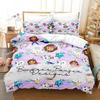 Gabbys Puppenhaus Bettwäscheset Einzelbett Twin Full Queen King Size Bettset Erwachsene Kinder Schlafzimmer Bettbezugsets 3D Anime Bettlaken-Set