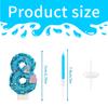 11pcs Blue Number Candle,Shell Sequins Number Candles for Birthday Cakes Mermaid Themed Party Supplies Number 0-9 Candle