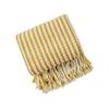 Yellow Decorative Throw Blanket With Fringe Soft Striped Multi Color Gift Throws For Couch Sofa Armchair Bed Home Decor Travel