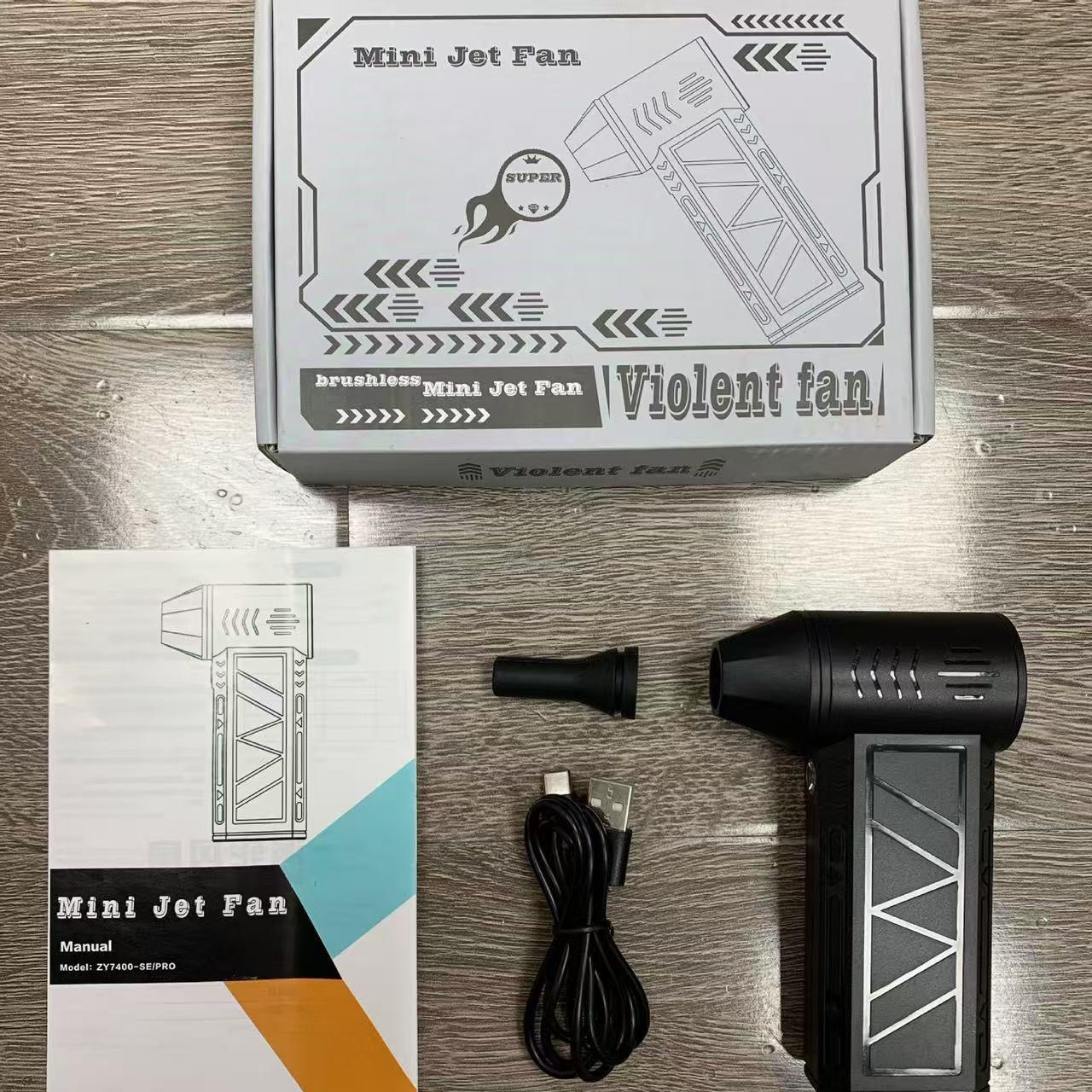 Portable High-Speed Brushless Mini Fan & Wireless Hair Dryer