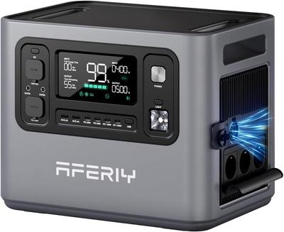 AFERIY P280 Tragbare Powerstation, 2800W AC-Ausgang, 2048Wh LiFePO4-Batterie, 13 Ausgangsanschlüsse, Smart App-Steuerung & 10ms USV-Backup
