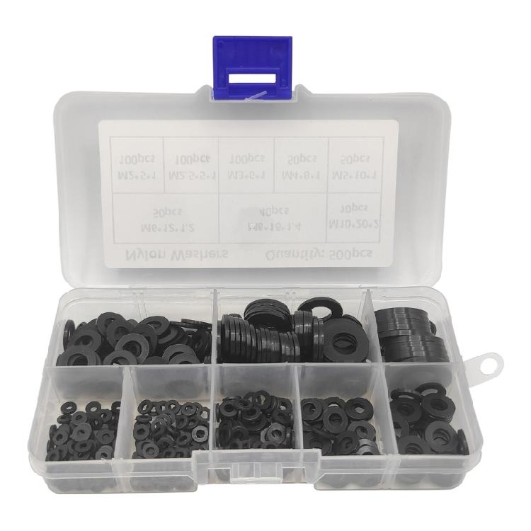 Pack of 500 Plastic Washers Washers Black Nylon Spacer Sleeves Plastic Washers 1