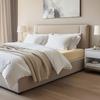 Fitted sheet 200x220 THICK COTTON JERSEY height 25cm light beige