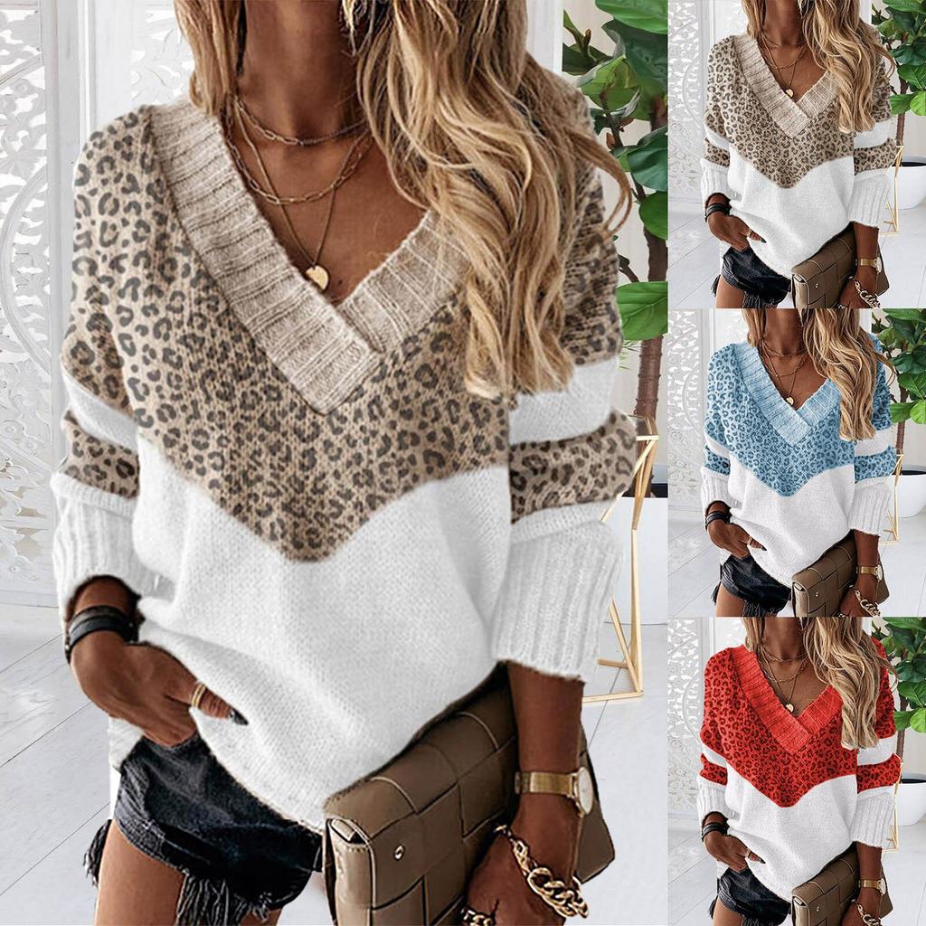 Autumn Winter Women Sweater New Striped Soft V-Neck Pullover Fashion Casual Loose Jumpers 2021 Female Sweaters Tops