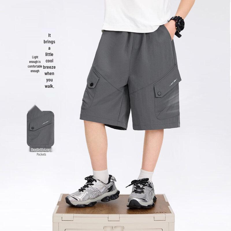 Zuo Xi Boys' Lightweight Breathable Cargo Shorts
