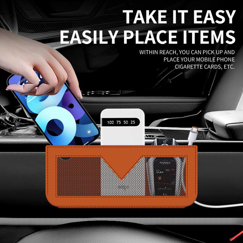 General Vehicle Installation Bag Mobile Phone Bag Sticky Multi-functional Mesh Bag Storage Hanging Bag Car Storage Box Supplies
