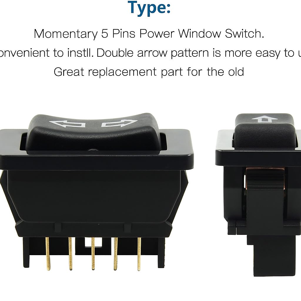 Gebildet Universal 2pcs 5 Pin DPDT DC12V 24V Car Window Momentary Switch Car Control