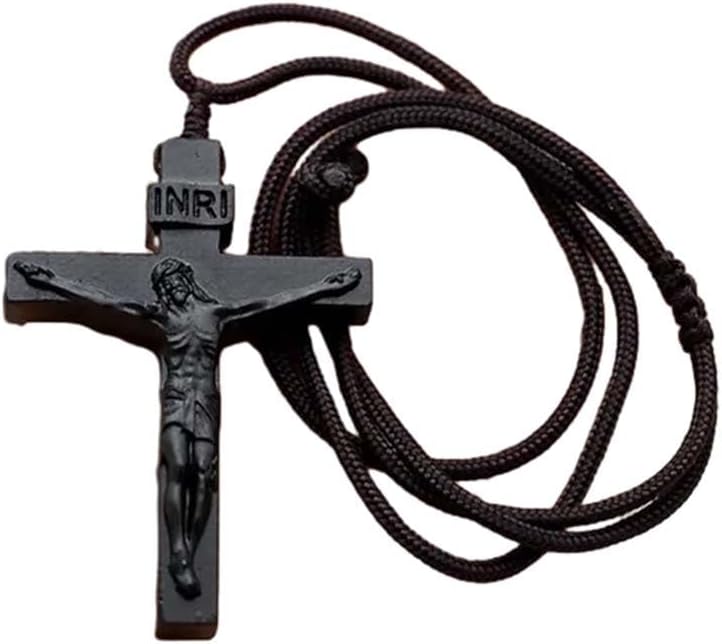 Jesus Cross Tre Halskjede, Tre Cross Halskjede, Kristen Katolsk Jesus Crucifix Halskjede for menn kvinner