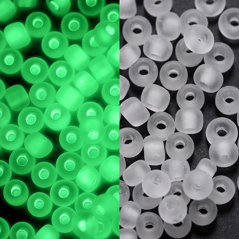 600pcs 3mm Luminous Glass Seed Beads Glow In The Dark Loose Spacer Beads for DIY Jewellery Marking Necklace Bracelet Accessories