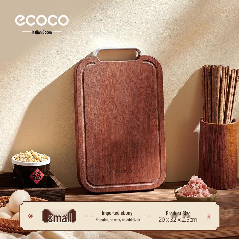 EcoCo Ebony Anti-mold Antibacterial Solid Wood Double-sided Cutting Board for Vegetables