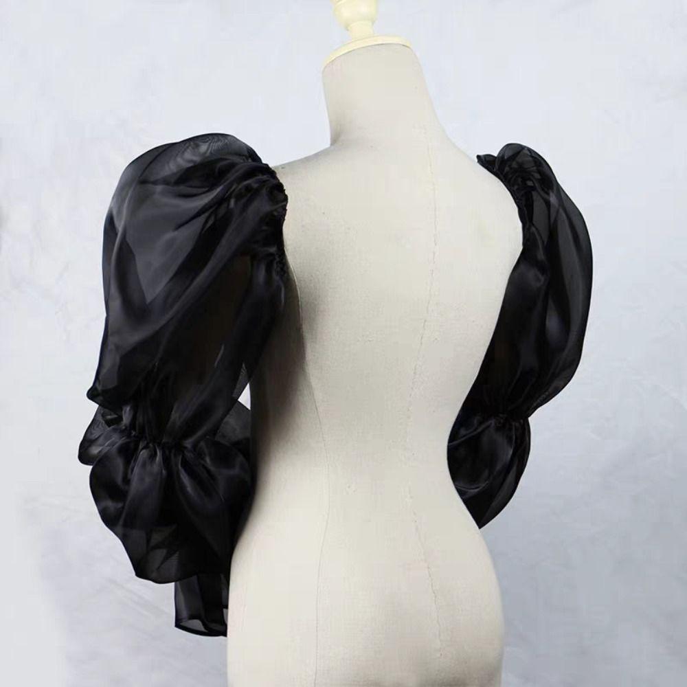 Bowknot Bride Detachable Sleeves Evening Dress Decor Fairy Sleeves Sheer Cover Sleeves Banquet