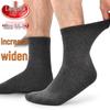 Langsha Men's Plus Size Mid-Calf Cotton Socks Gift Box - Extra Wide, Pure Cotton for Autumn/Winter (Size 45-47)