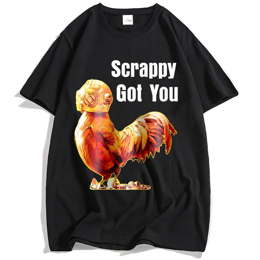 

Scrappy Got You Chicken Tshirt Game Arc Raiders Fashion Tshirts Cotton Short Sleeve Unisex Women T Shirt Casual Unisex Streetwear S