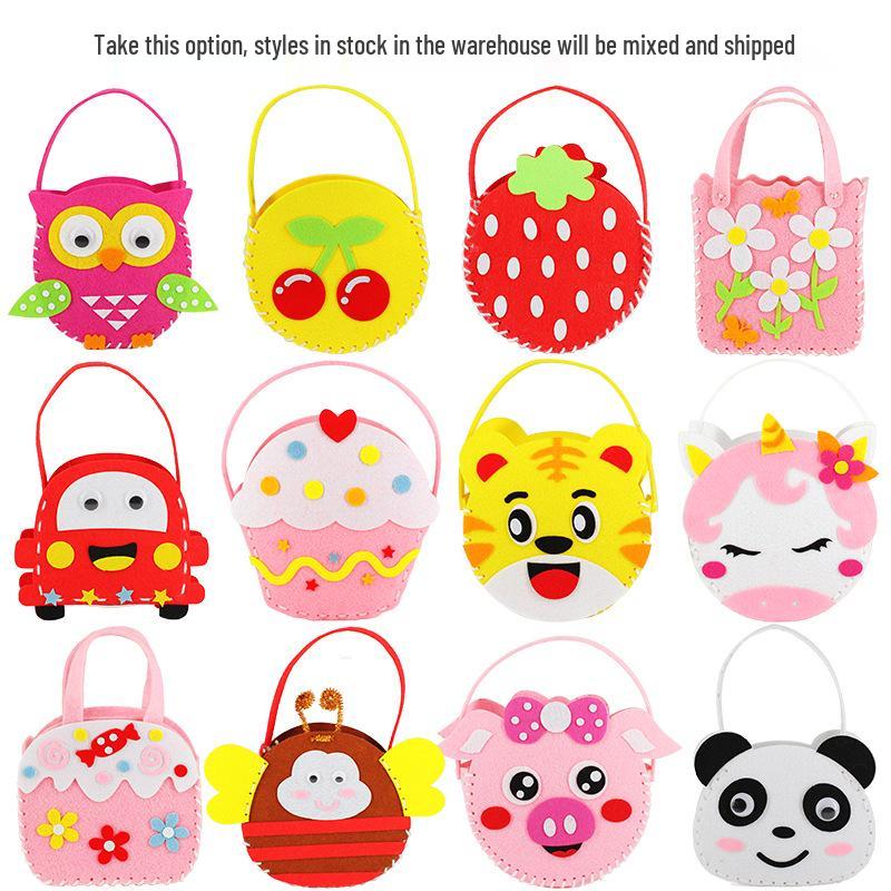 

Сделай сам Тоут из нетканого фетра для детей - Ручная работа с 3D мультяшными наклейками