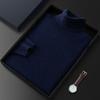 2025 Classic Solid Color Men's High Neck Loose Cashmere Sweater Pullover Knitwear