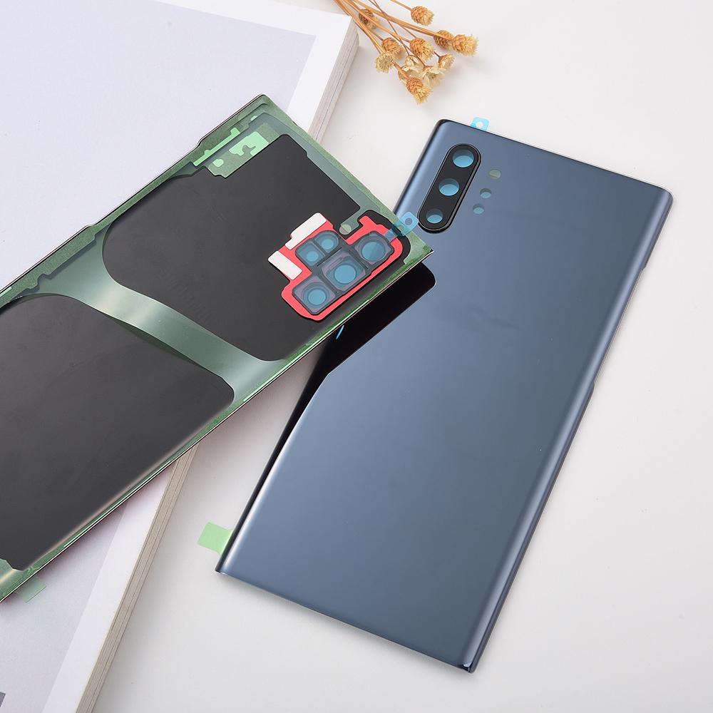 For Samsung Galaxy Note 10 Plus N975 N975F Note 10 N970 N970F Glass Back Battery Housing Cover Rear Door Cover Note 10 10+