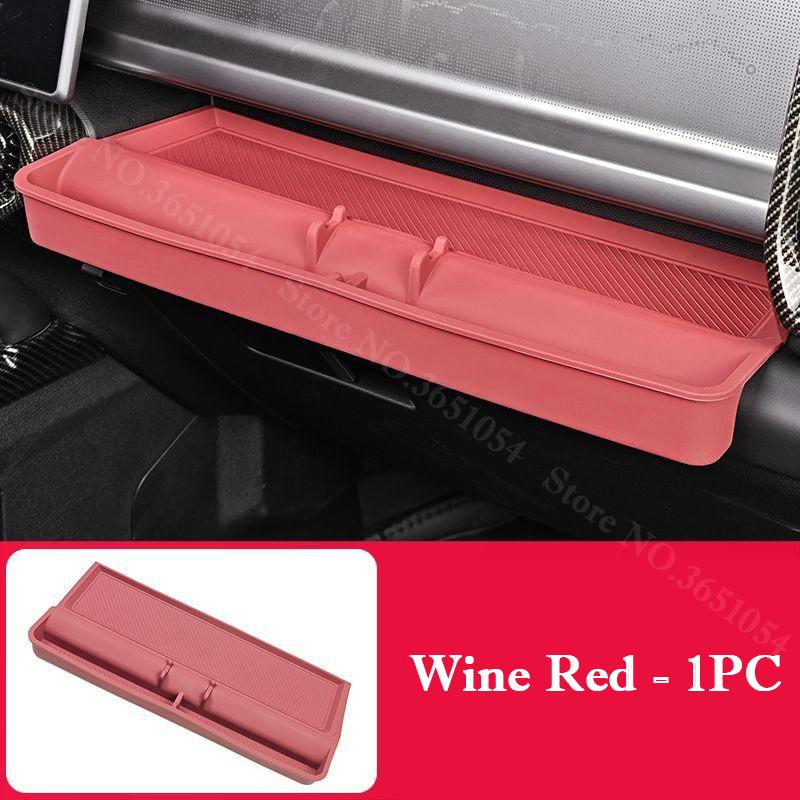 

For JETOUR T2 Traveller C-DM Auto Passenger Side Silicone Storage Box Dashboard Organizer Tray Car Interior Stowing Accessories вина червоного кольору