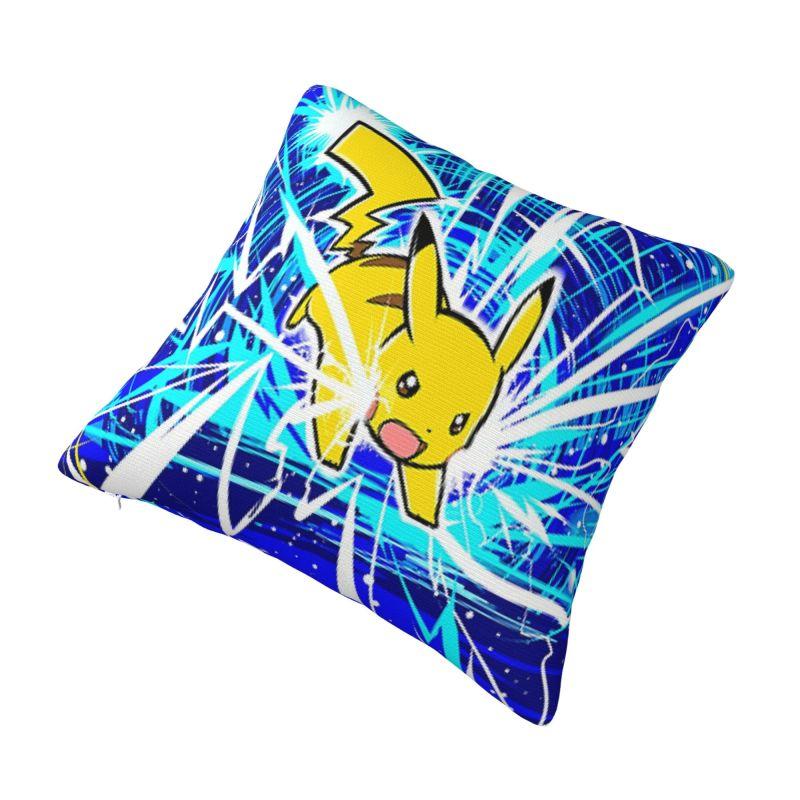 Custom Pikachus Anime Game Pillow Case 40x40cm Cartoon Manga Chair Cushion Cover Square Pillowcase
