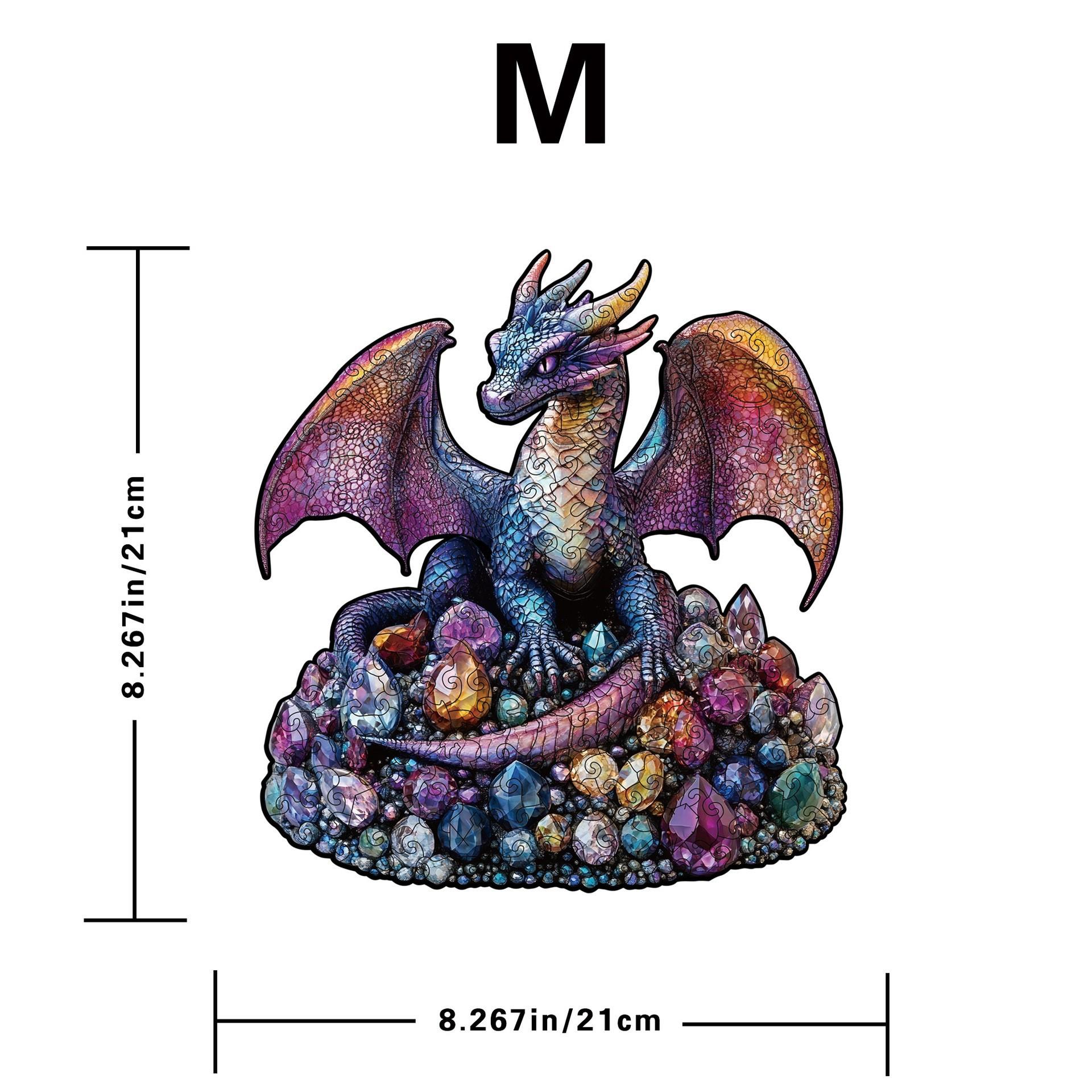 Dragon Puzzle Wooden Special-Shaped Splicing Toy Gift Original Colorful Decompression Puzzle