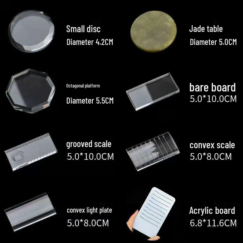 Crystal Eyelash Extension Tray and Glue Pad