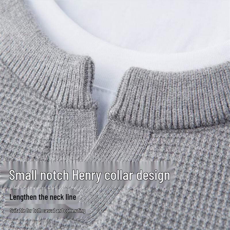 Pierre Cardin Men's Waffle Knit Henley Sweater