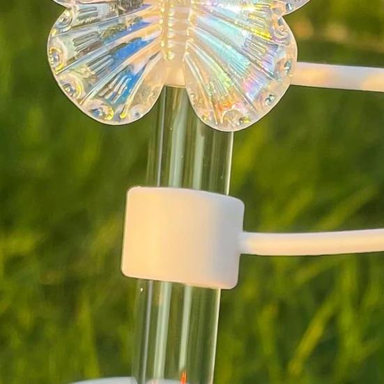 2 Stück Schmetterling Strohhalm Abdeckungen 10mm Strohhalm Aufsatz für 30/40 Oz Becher Wiederverwendbarer Trinkhalm